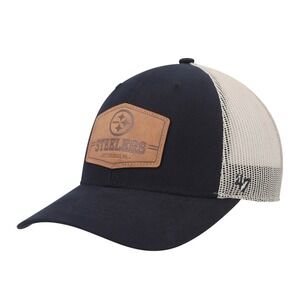 NFL Men's Pittsburgh‎ Steelers '47 Black/ Natural Rawhide Trucker Adjustable Hat